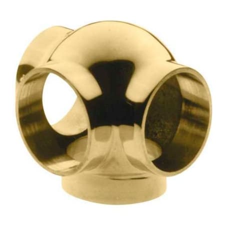Lavi Industries Lavi Industries, Ball Tee, Side Outlet, for 1" Tubing, Polished Brass 00-705/1